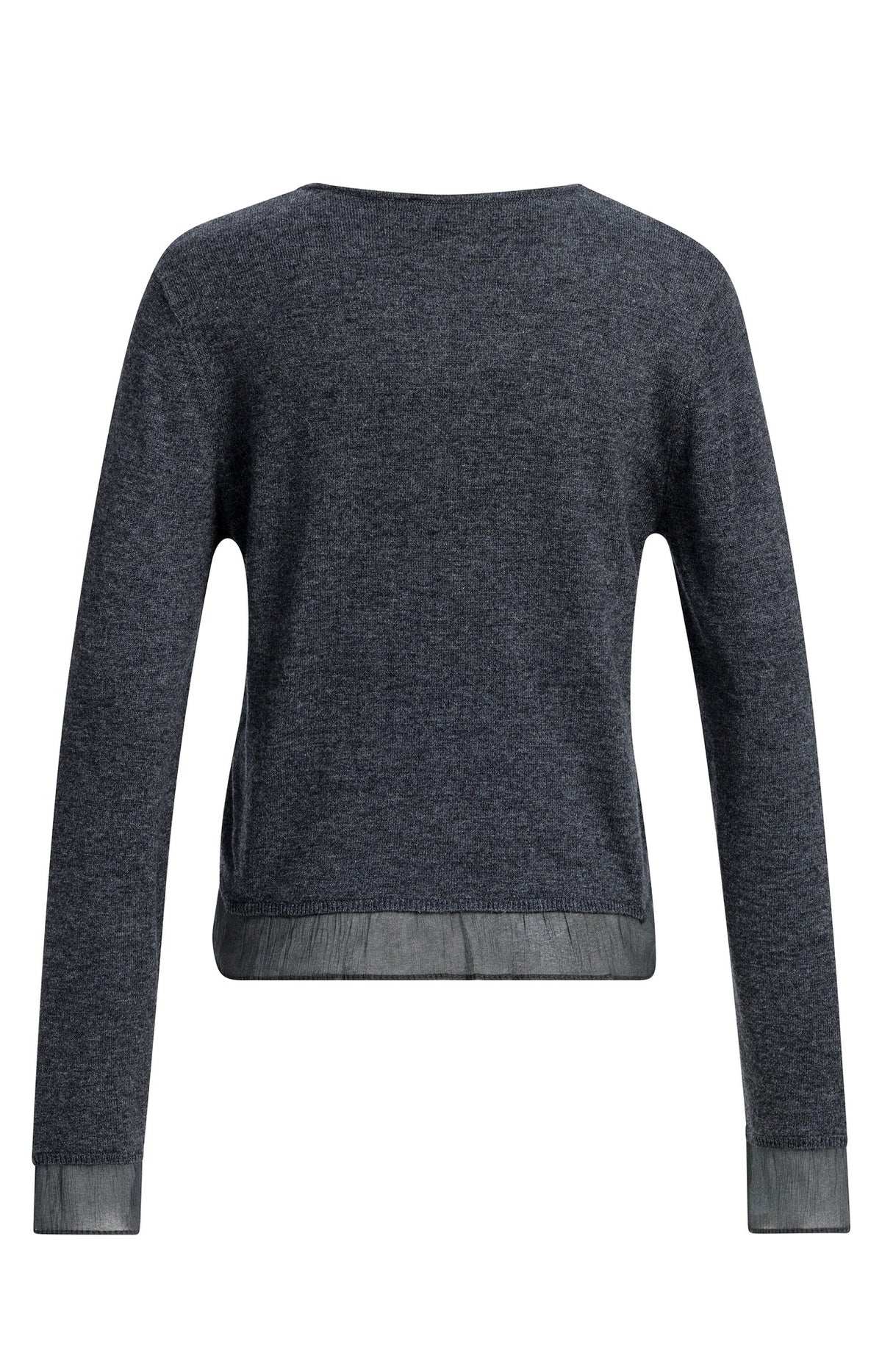 Feinstrick-Strickjacke mit Knöpfen – Anthrazit