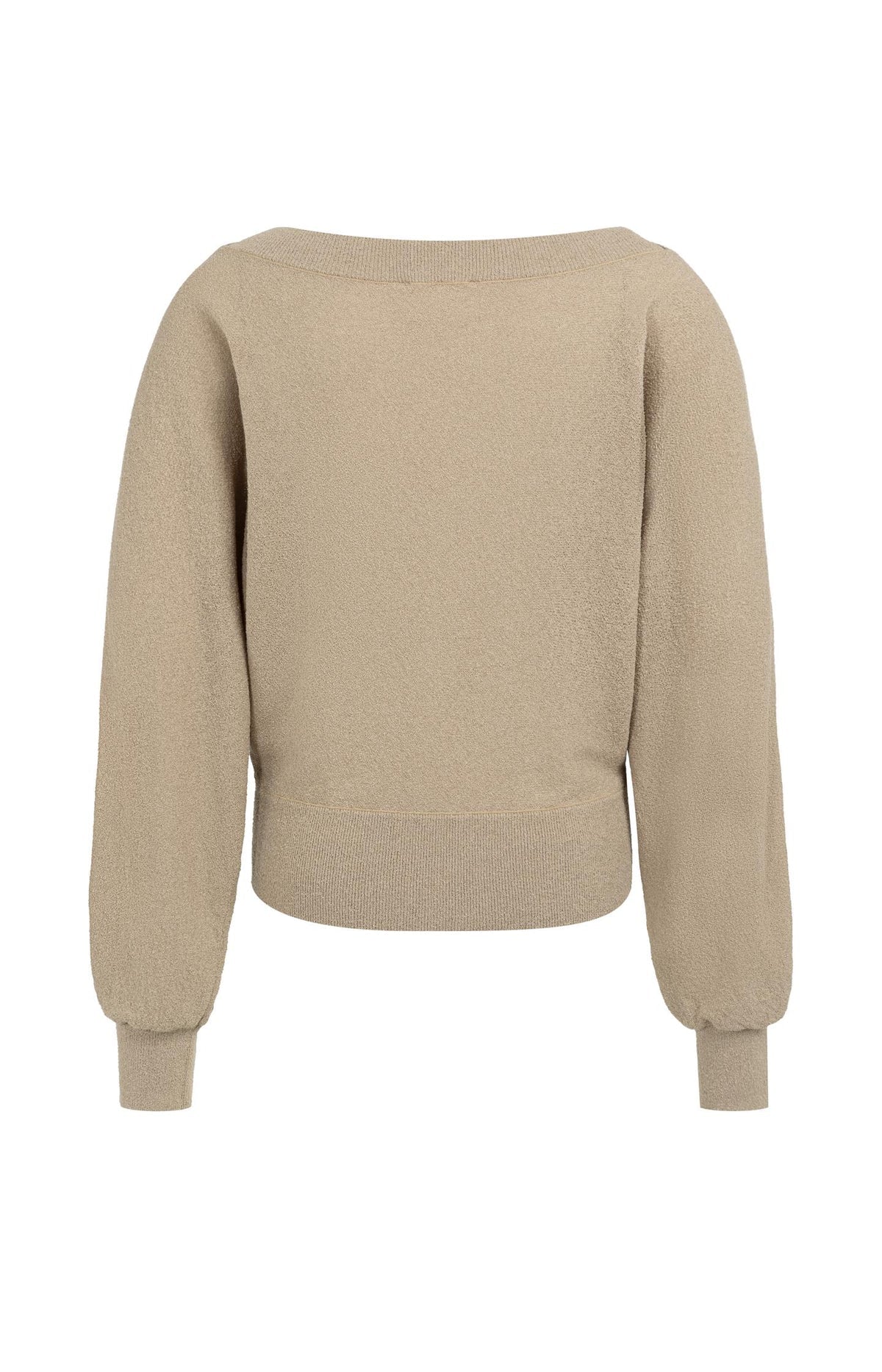 YAYA Pullover Strickfrottee mit U-Boot-Ausschnitt
