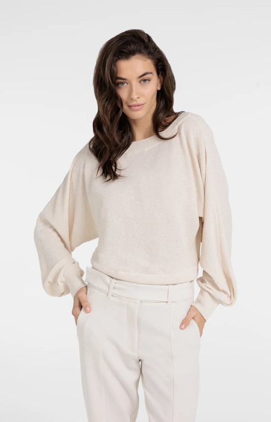YAYA Pullover Strickfrottee mit U-Boot-Ausschnitt