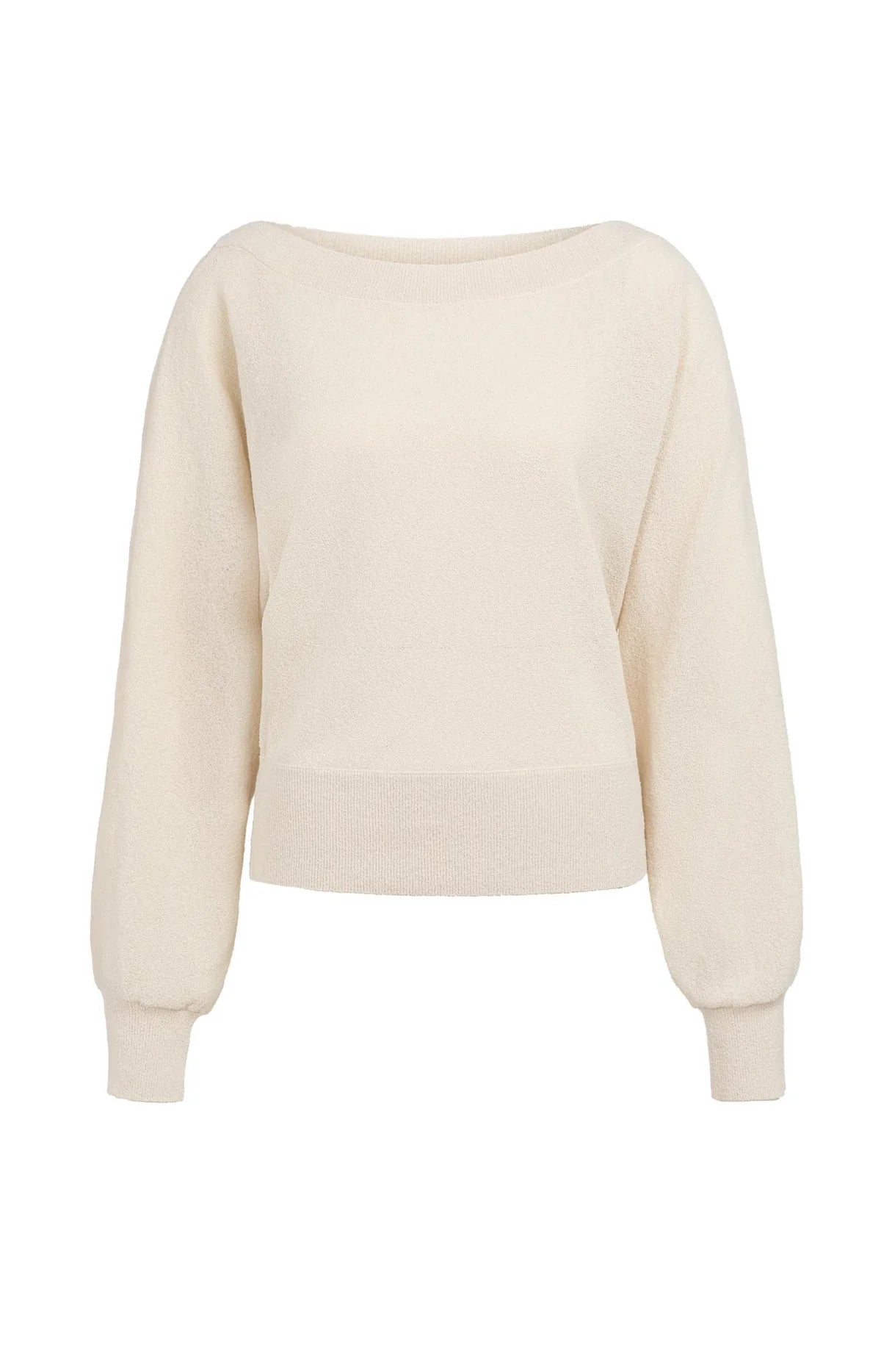 YAYA Pullover Strickfrottee mit U-Boot-Ausschnitt
