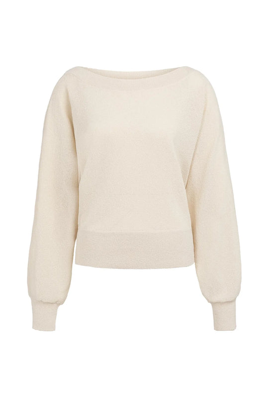 YAYA Pullover Strickfrottee mit U-Boot-Ausschnitt