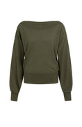 Bild in Galerie laden, YAYA Pullover Strickfrottee mit U-Boot-Ausschnitt

