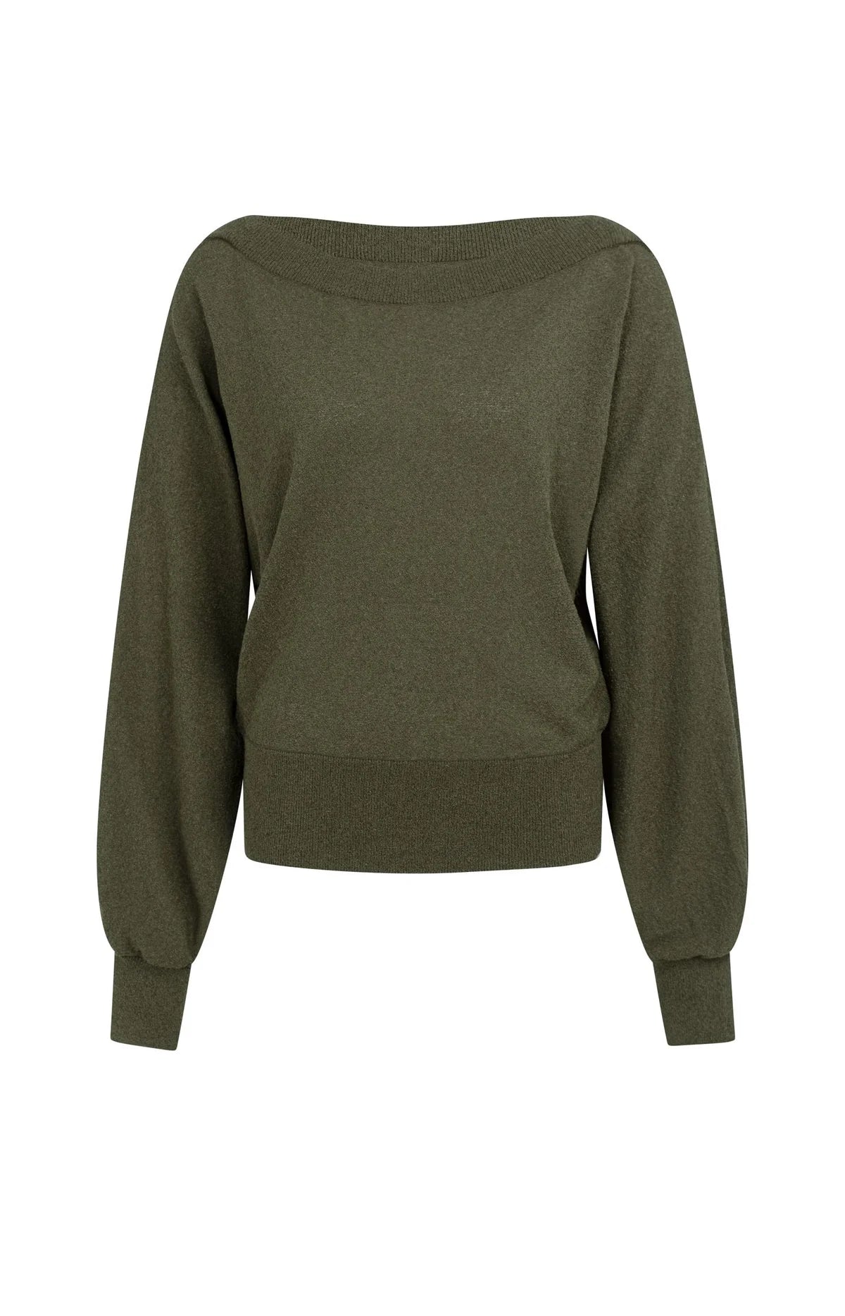 YAYA Pullover Strickfrottee mit U-Boot-Ausschnitt