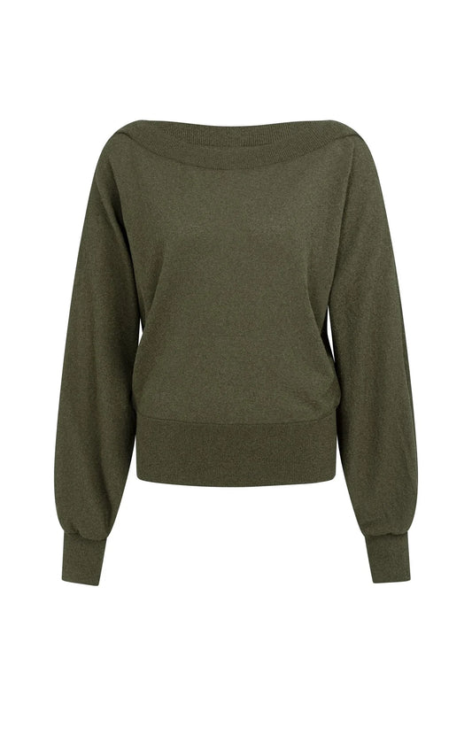 YAYA Pullover Strickfrottee mit U-Boot-Ausschnitt