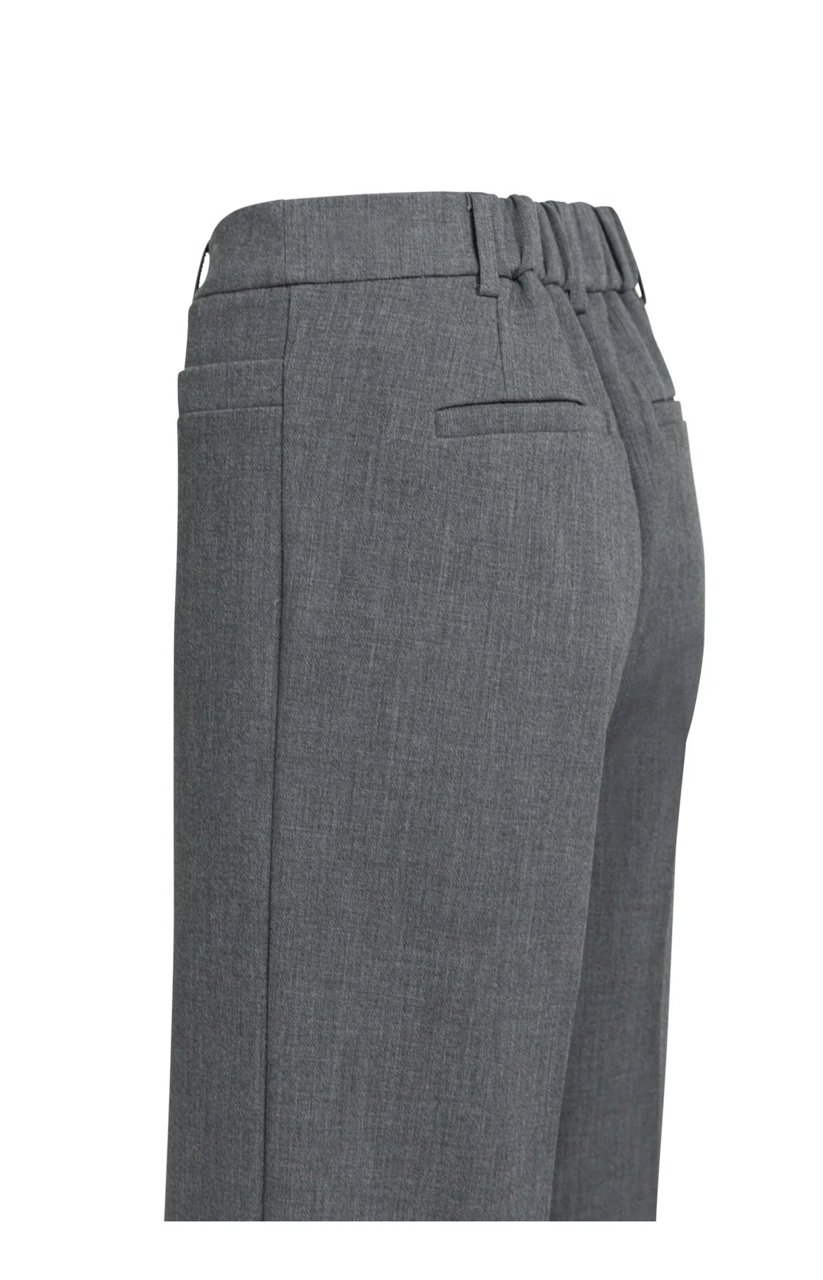 YAYA Stoffhose mit geradem Bein – Grau Melange