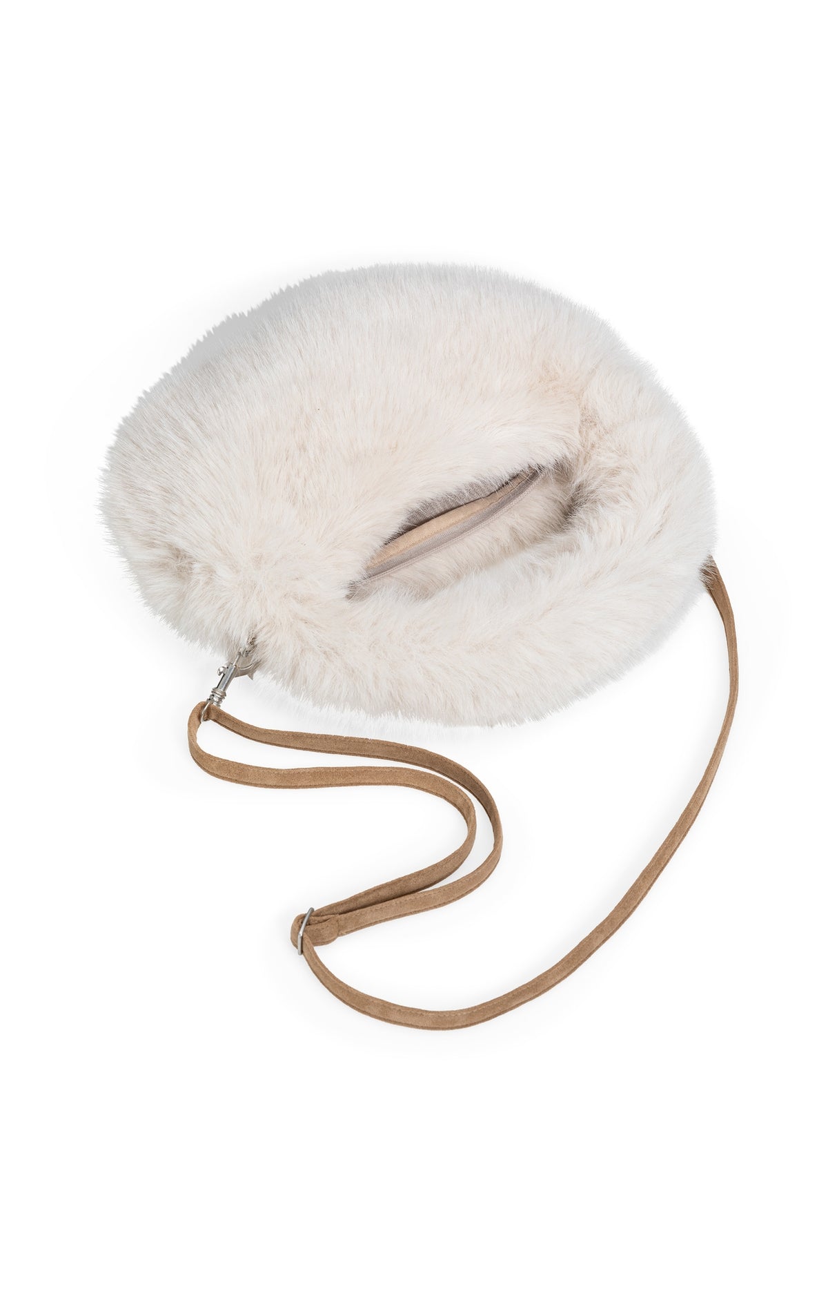 Kleine Handtasche aus Fellimitat – Off-White