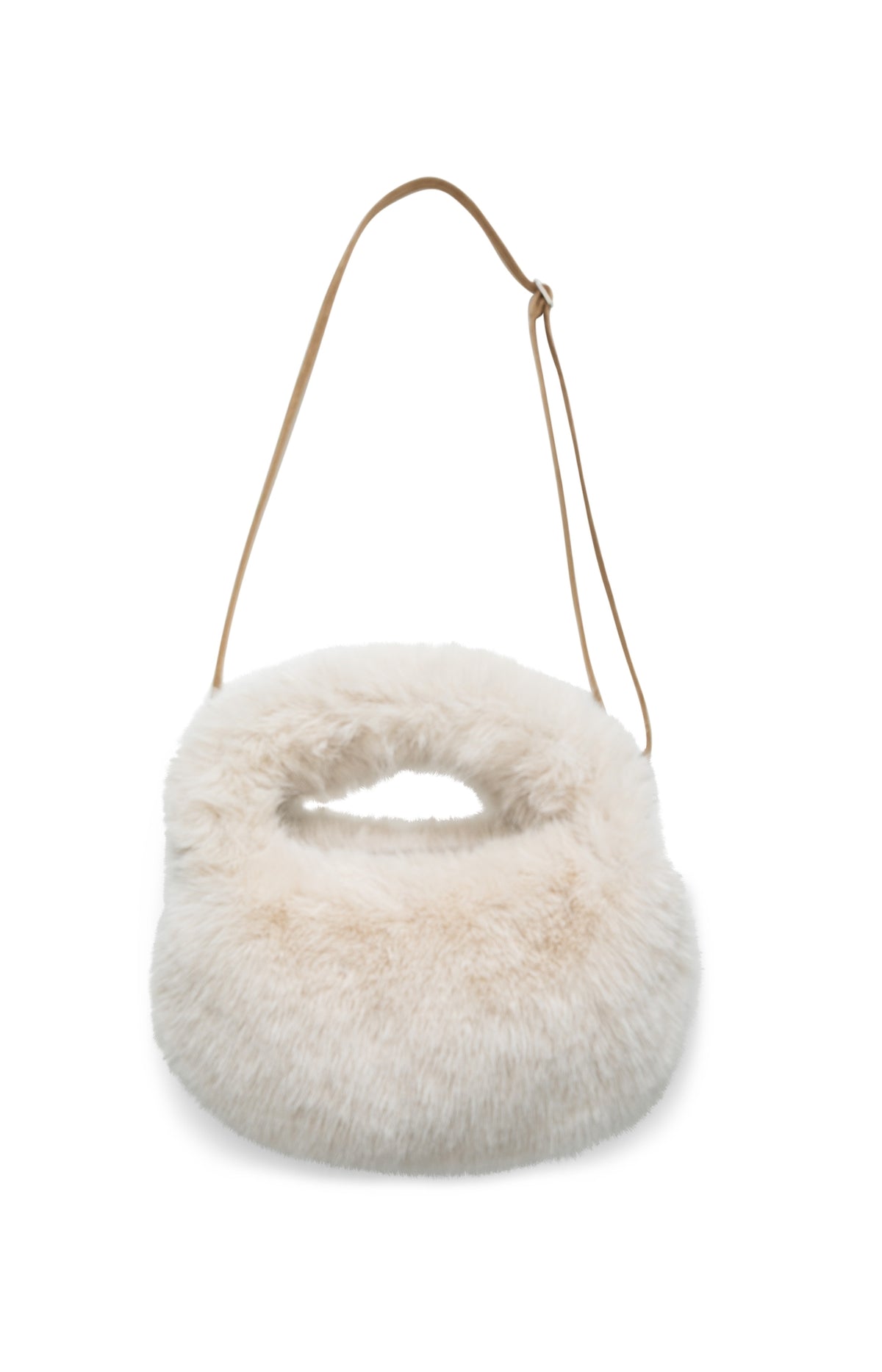 Kleine Handtasche aus Fellimitat – Off-White