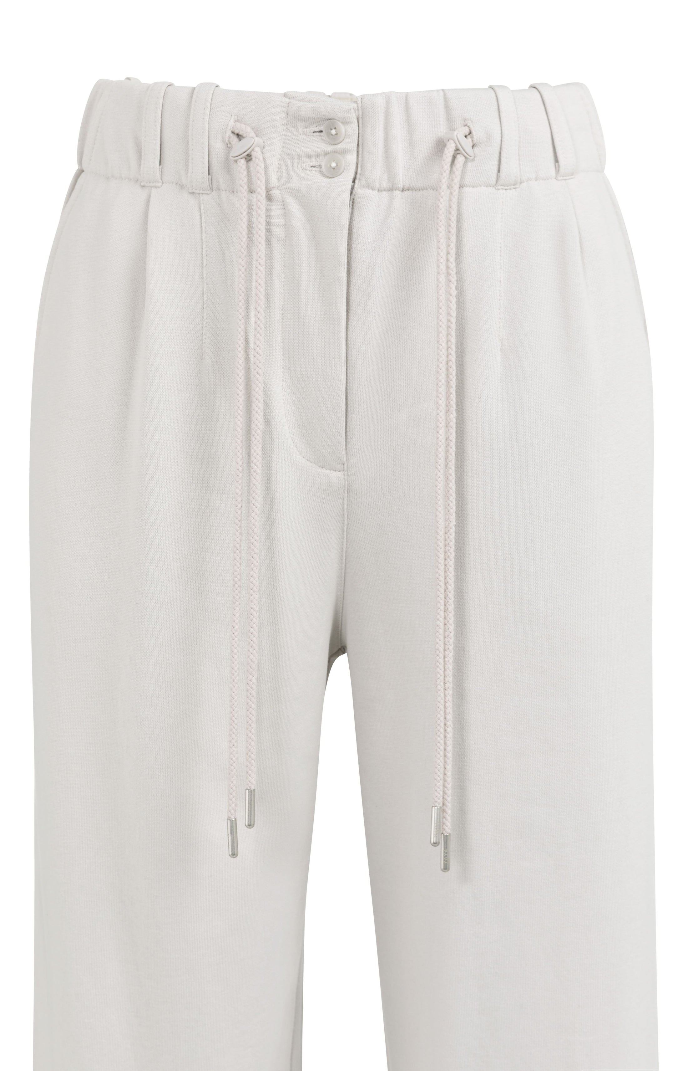 YAYA Jerseyhose mit weitem Bein und Kordelzug – Temple Grey