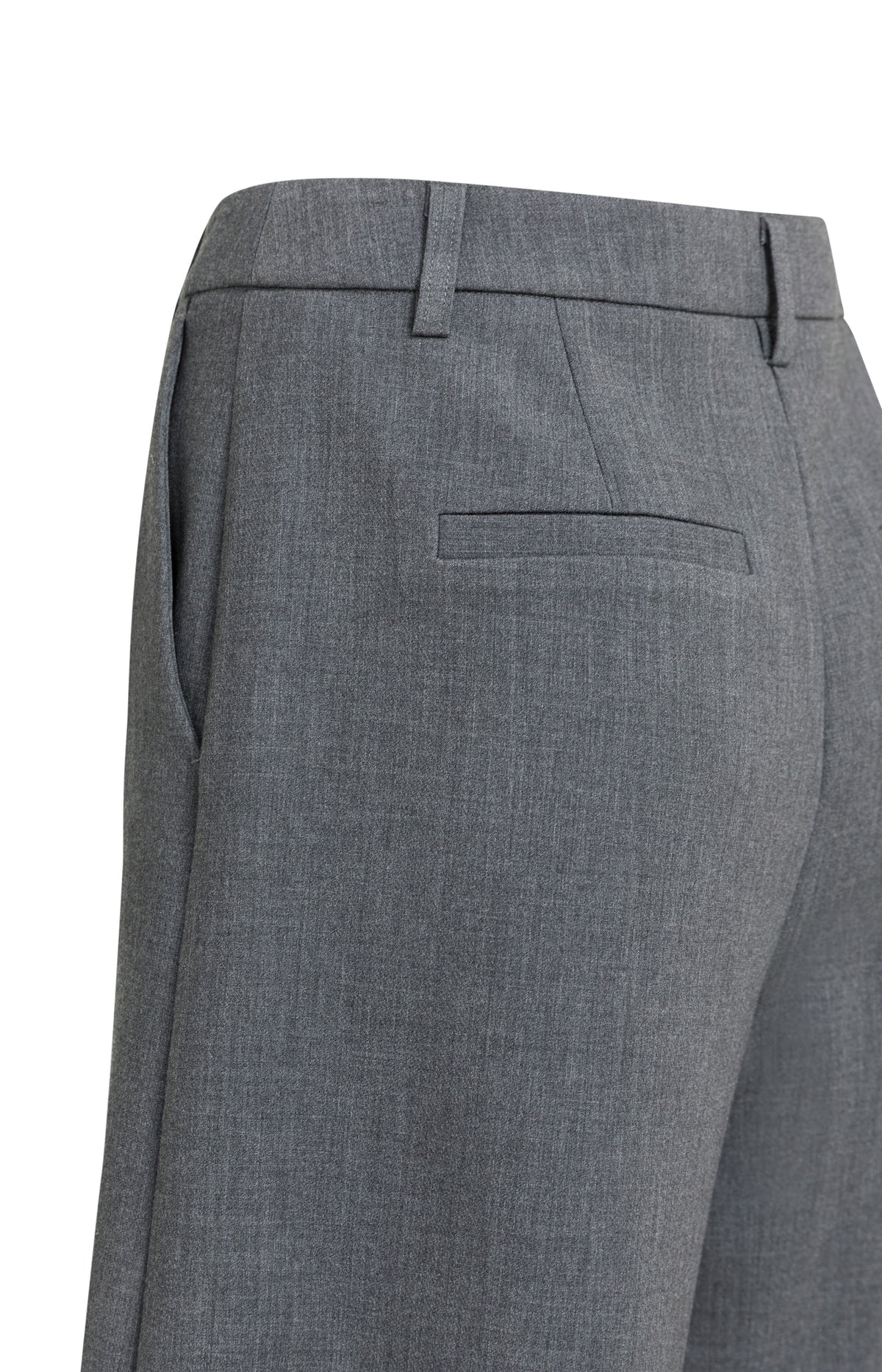 YAYA Bermuda Shorts mit weitem Bein – Grau Melange