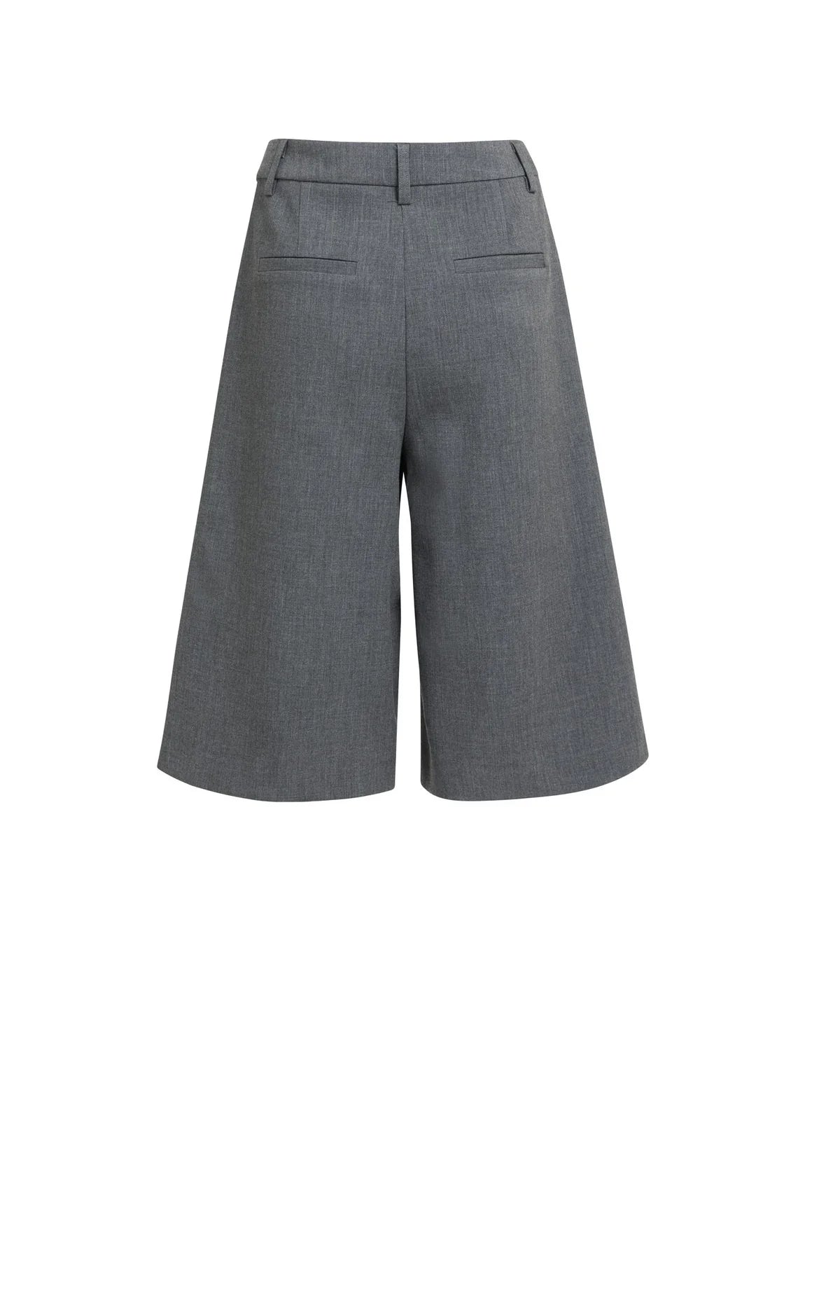 YAYA Bermuda Shorts mit weitem Bein – Grau Melange