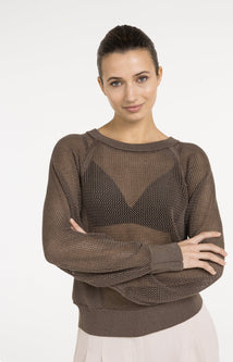 Pull en maille effet résille
