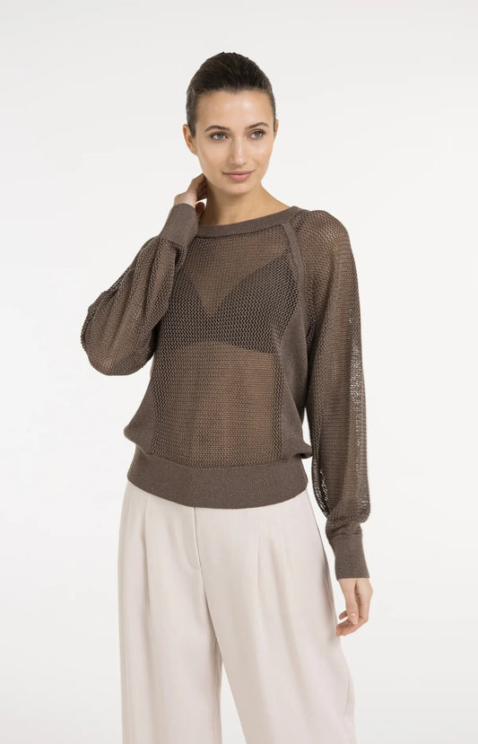 Pull en maille effet résille