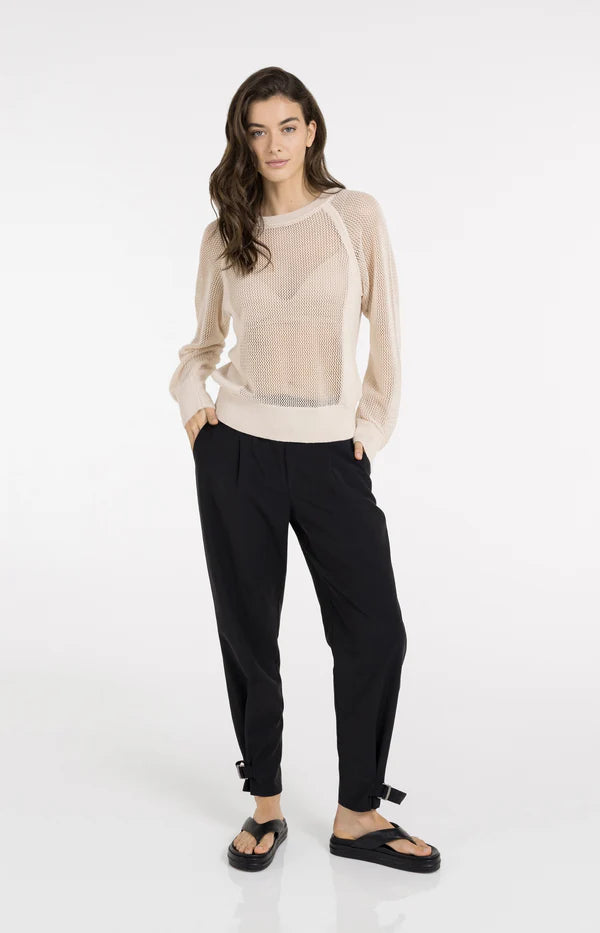 Strickpullover in Netzoptik