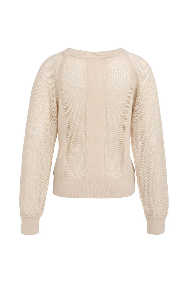 Strickpullover in Netzoptik