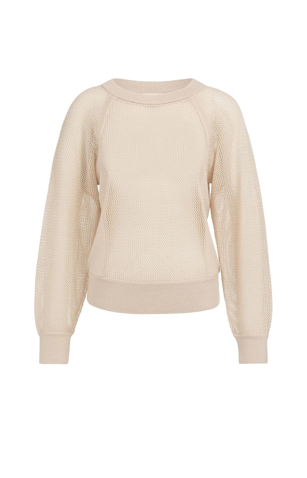 Strickpullover in Netzoptik