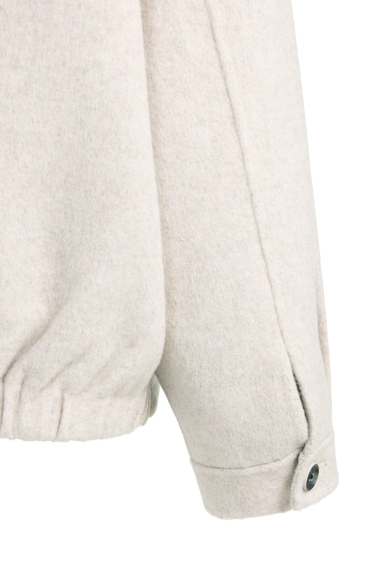 Oversize-Jacke aus Wollmix mit Kapuze – Hellgrau