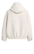 Charger l'image dans la galerie, Oversize-Jacke aus Wollmix mit Kapuze – Hellgrau
