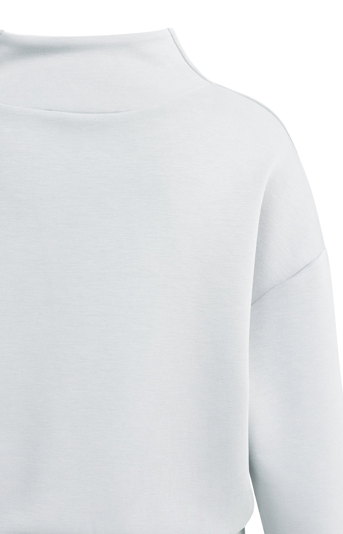 Pullover mit drapiertem Kragen – Grau