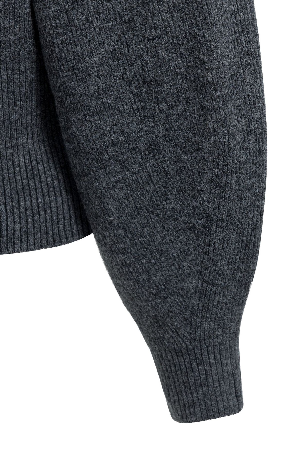 Rollkragenpullover mit Fledermausärmeln – Anthrazit
