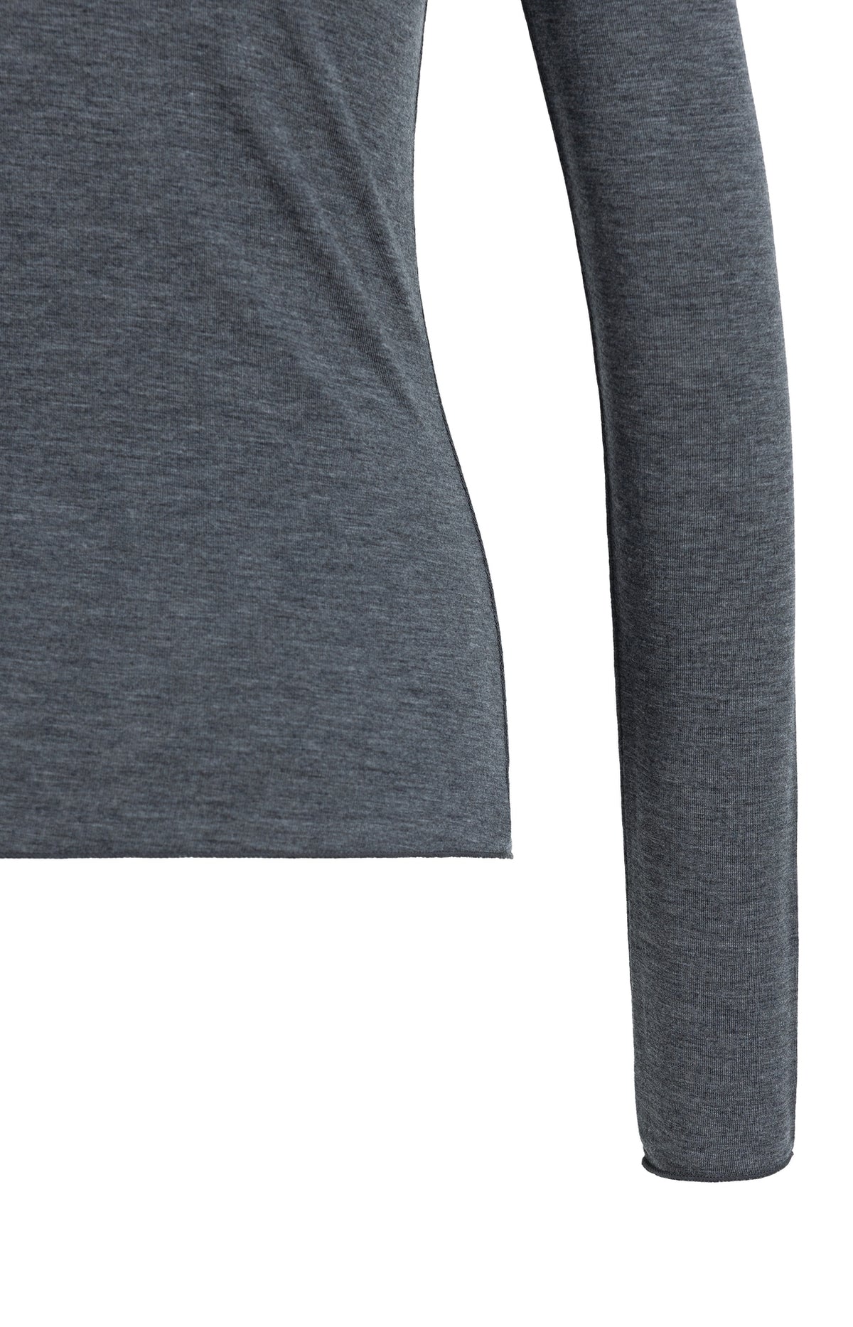 Rollkragenshirt aus Jersey – Dunkelgrau