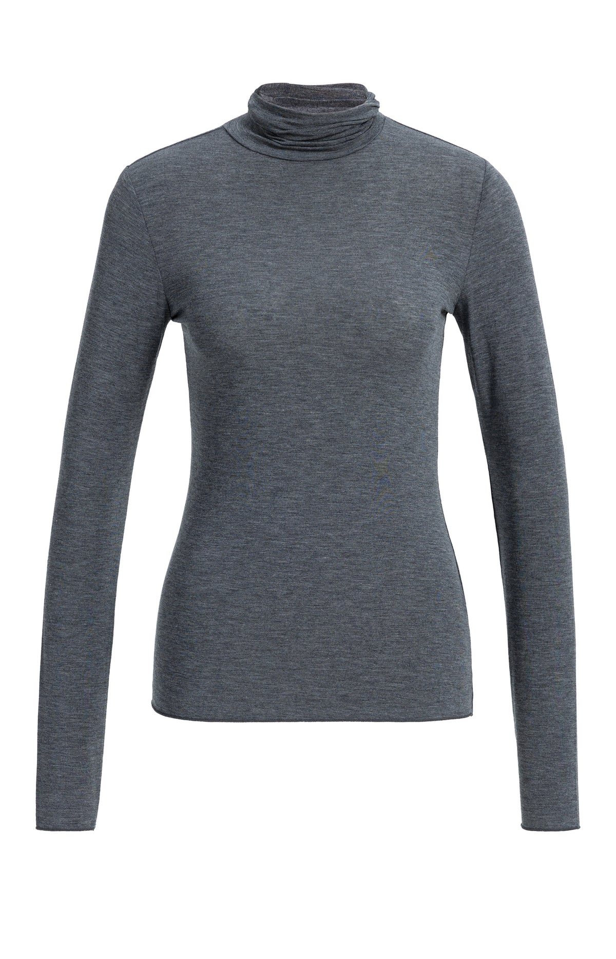Rollkragenshirt aus Jersey – Dunkelgrau