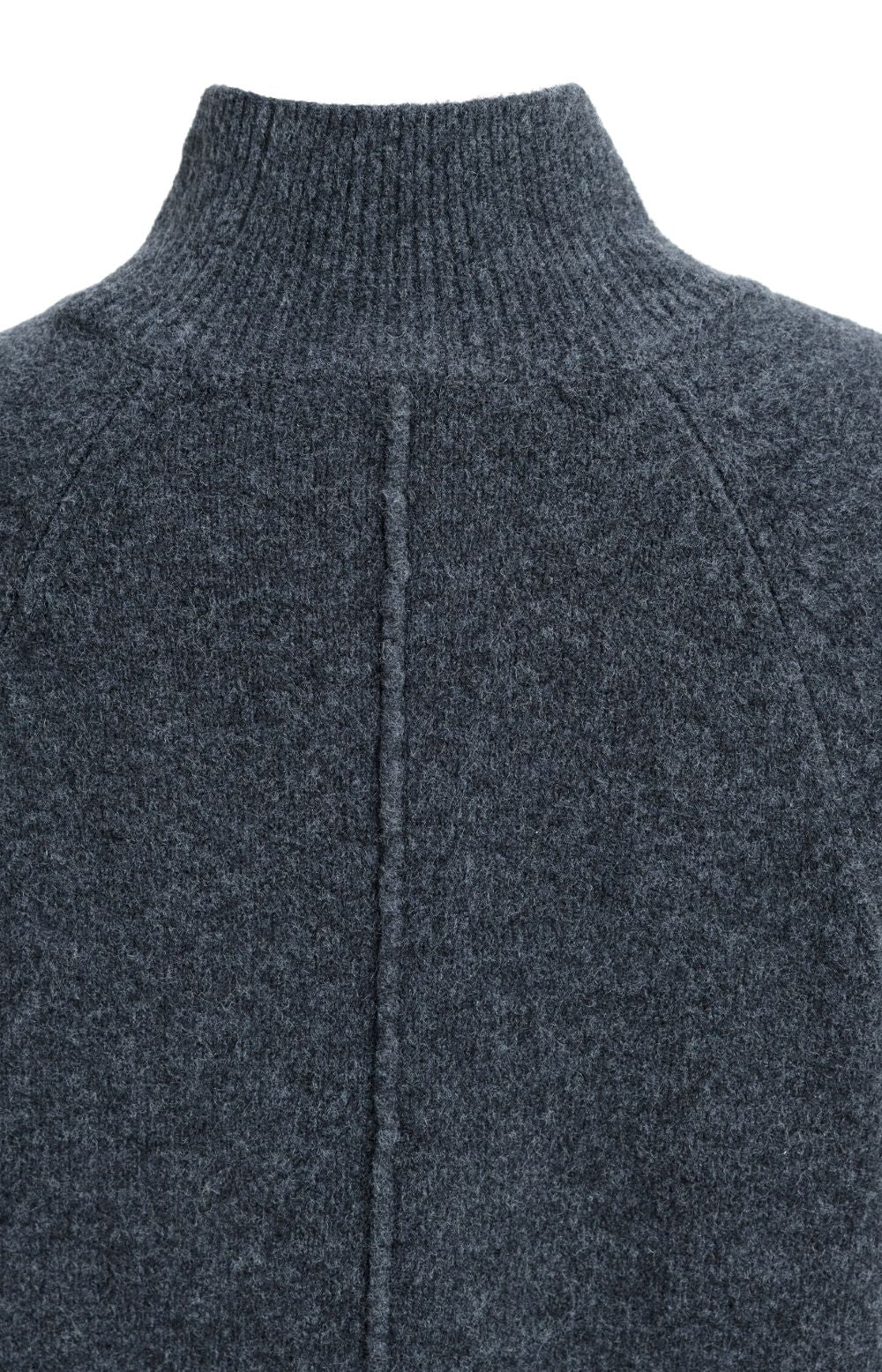 Strickpullover mit hohem Kragen – Anthrazit