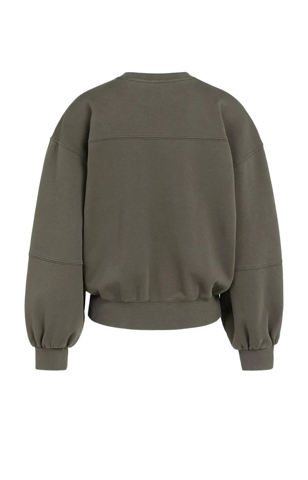 YAYA Oversize Pullover im Washed Look – Braun