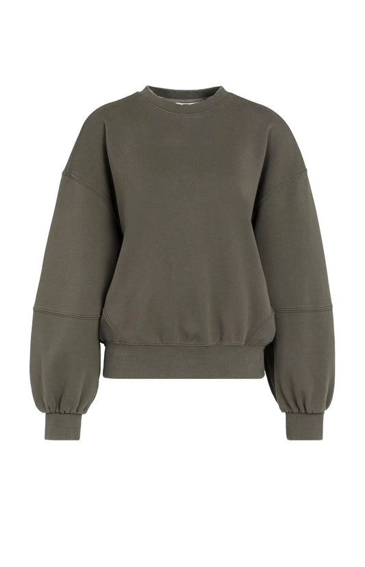 YAYA Oversize Pullover im Washed Look – Braun