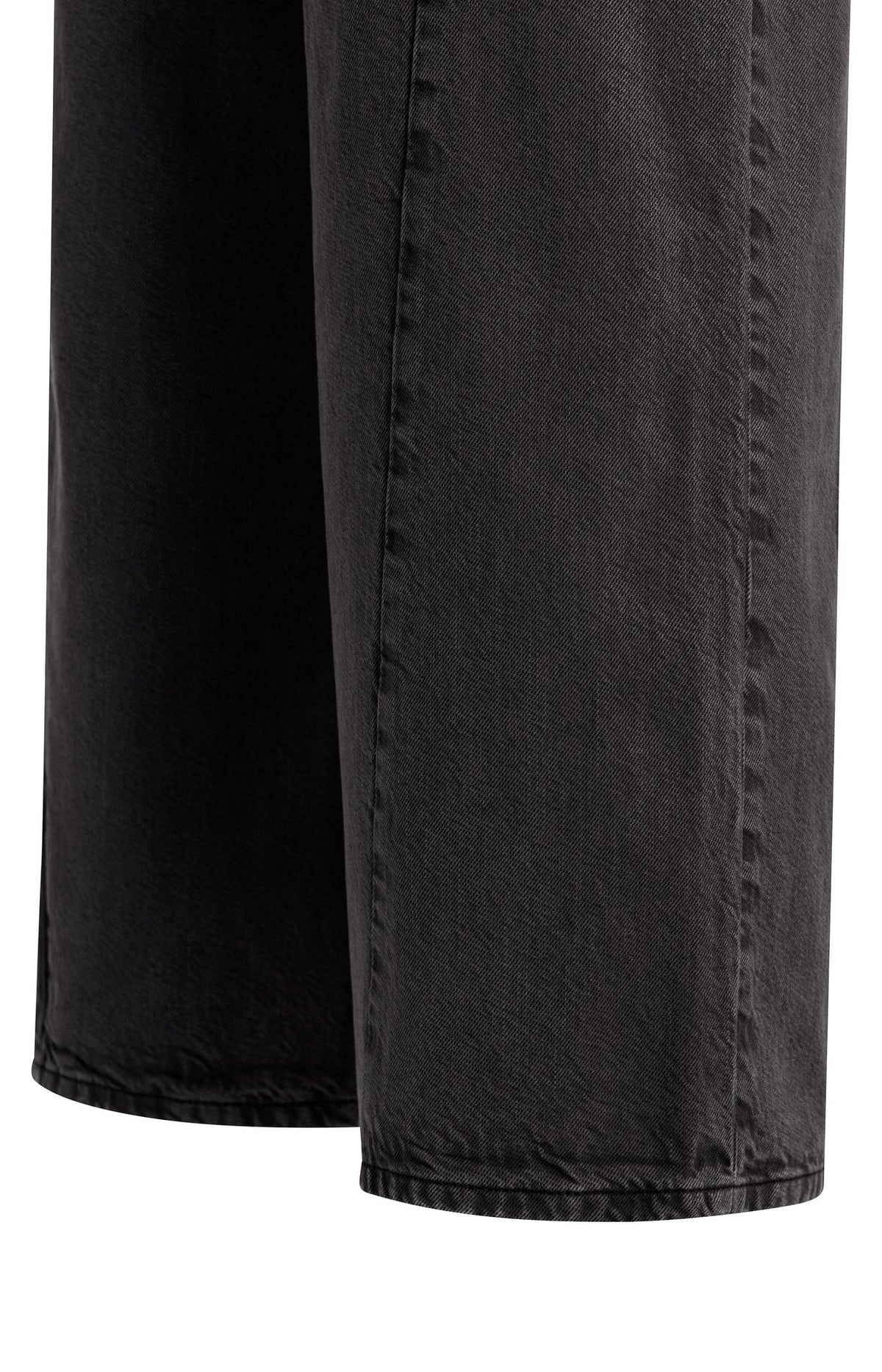 Wide-Leg-Jeans mit hohem Bund – Schwarz, Länge 34
