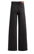 Bild in Galerie laden, Wide-Leg-Jeans mit hohem Bund – Schwarz, Länge 34
