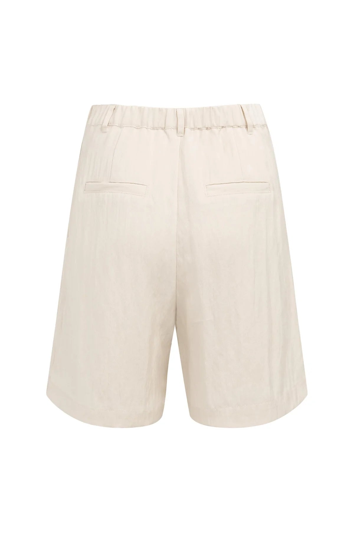 Bermudashorts mit Bundfalten – Cloudy Creme White