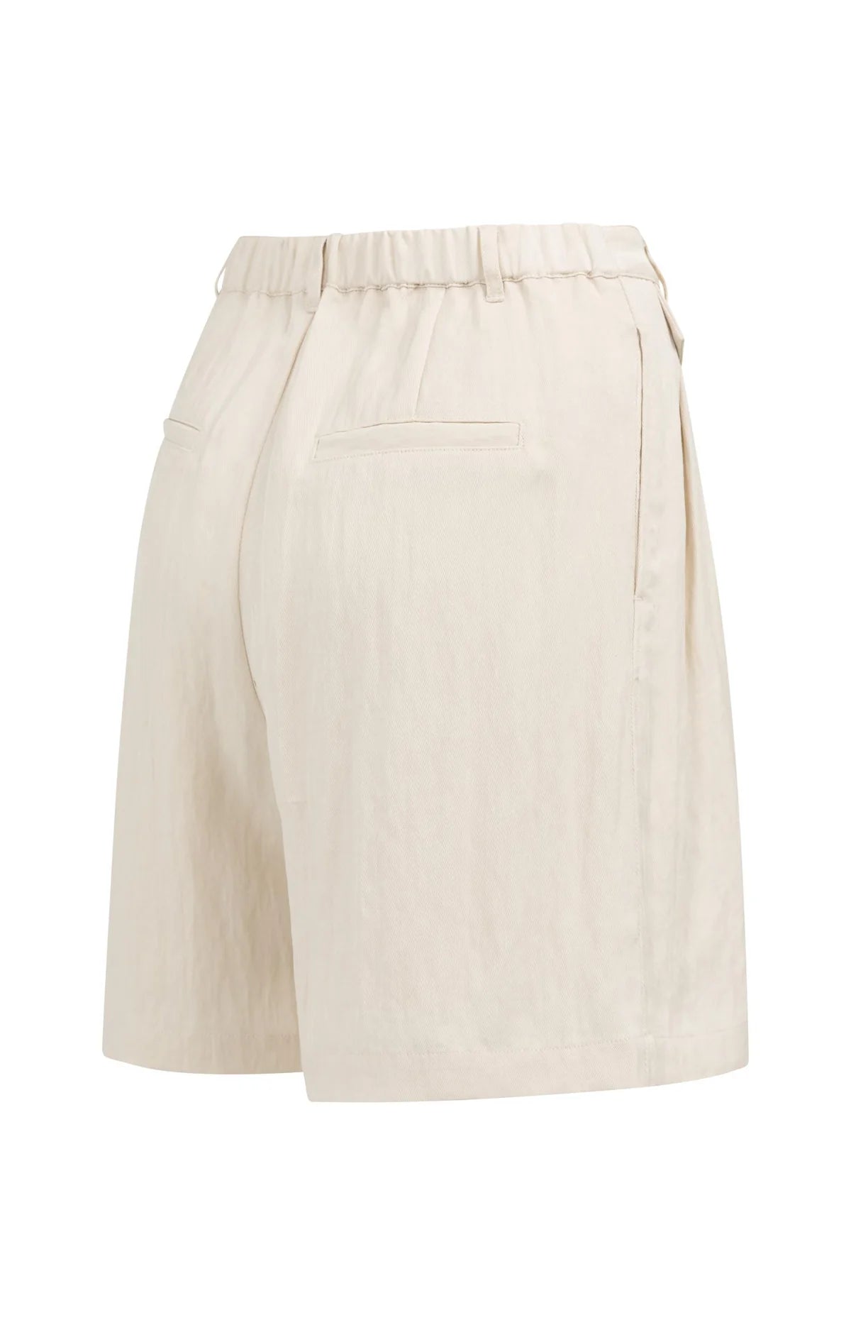 Bermudashorts mit Bundfalten – Cloudy Creme White