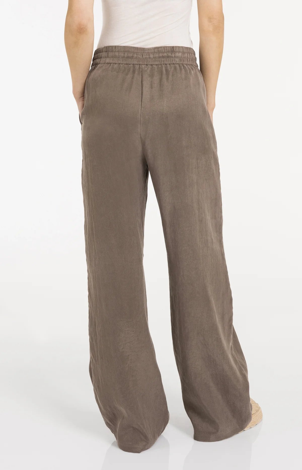 Pantalon d'été à jambe large – Marron délavé
