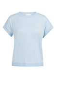 Bild in Galerie laden, yaya mode T-Shirt mit strukturiertem Saum in hellblau meliert
