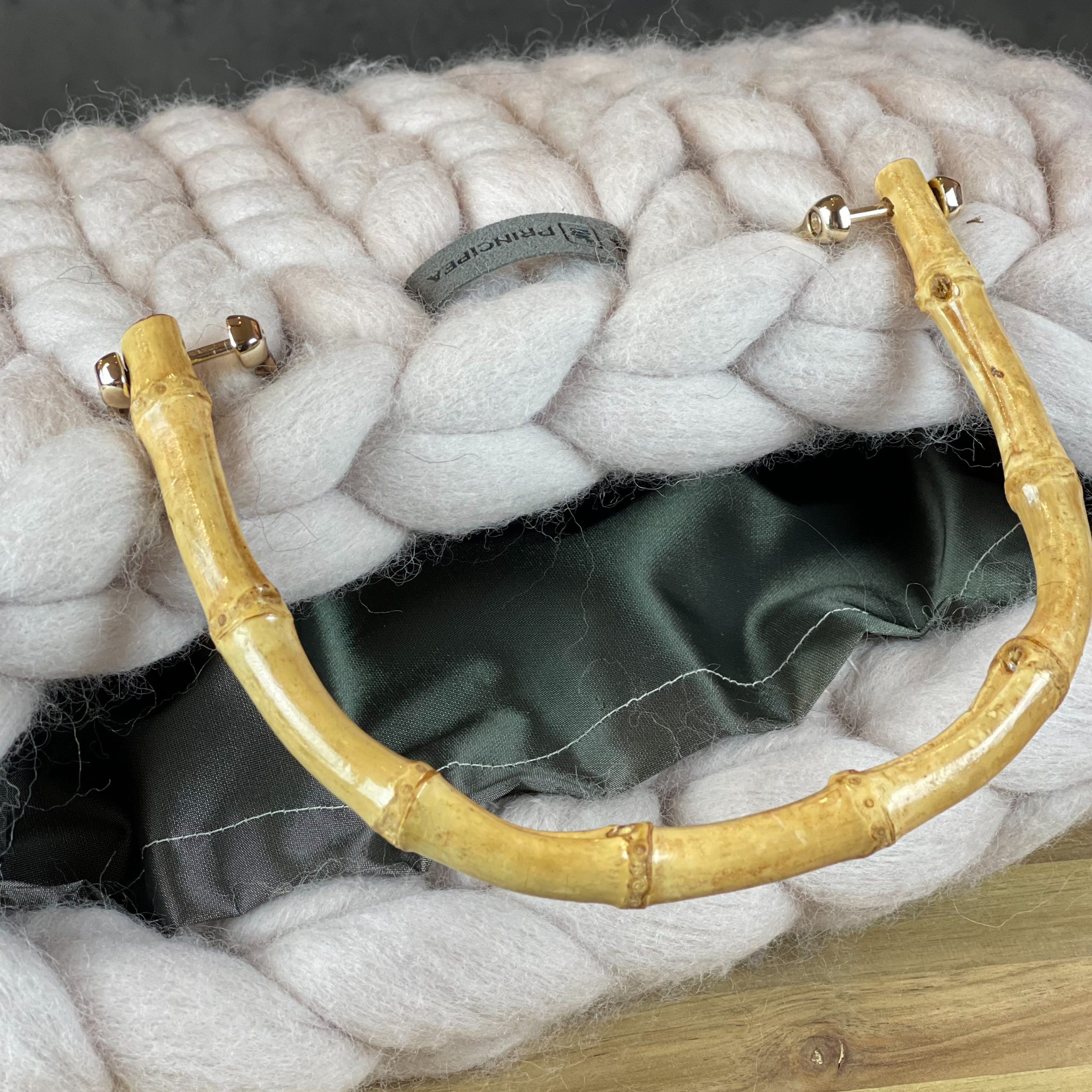 Merino-Tasche Unikat - Sandfarben