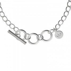 T-Bar Loops kurze Halskette 46cm versilbert