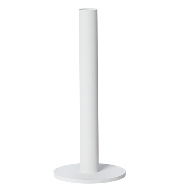 Taper Kerzenhalter Weiß D10 x H23 cm