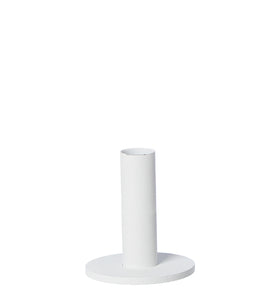 Taper Kerzenhalter Weiß D8 x H9 cm