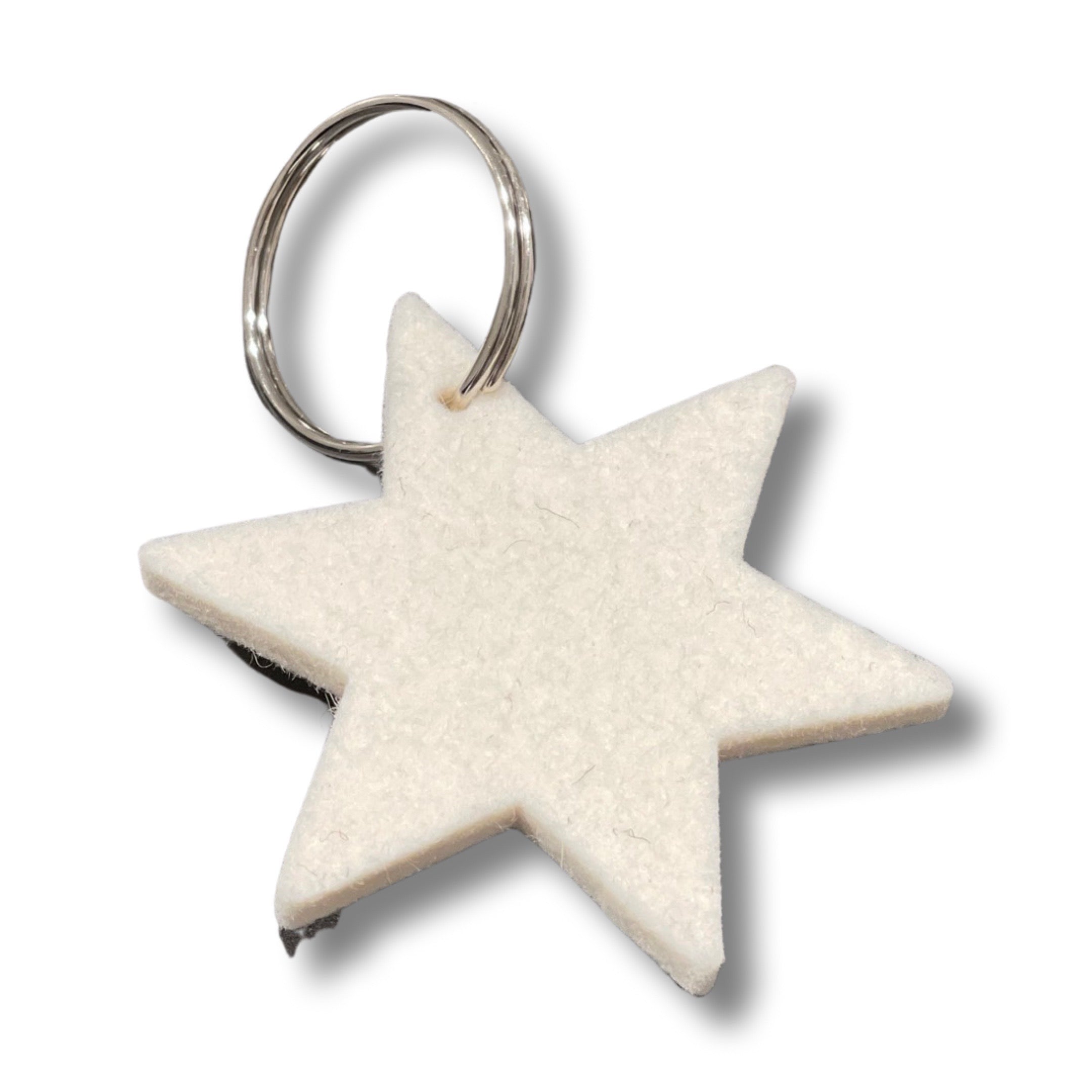 Schlüsselanhänger Stern aus Filz
