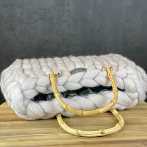 Merino-Tasche Unikat - Sandfarben