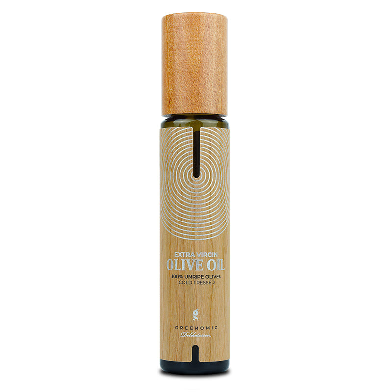 GREENOMIC BIO Olivenöl ALPHA - 250ml Flasche im Wood Design