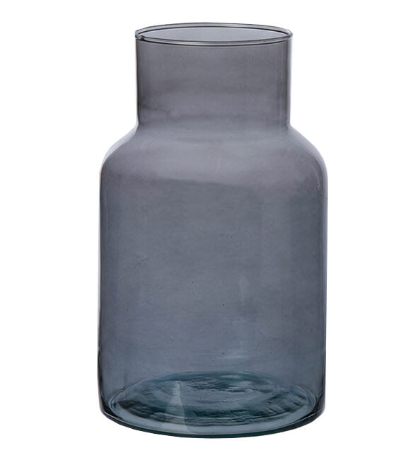 BARCELONA JAR - Vase aus recyceltem Glas - Farbton graublau