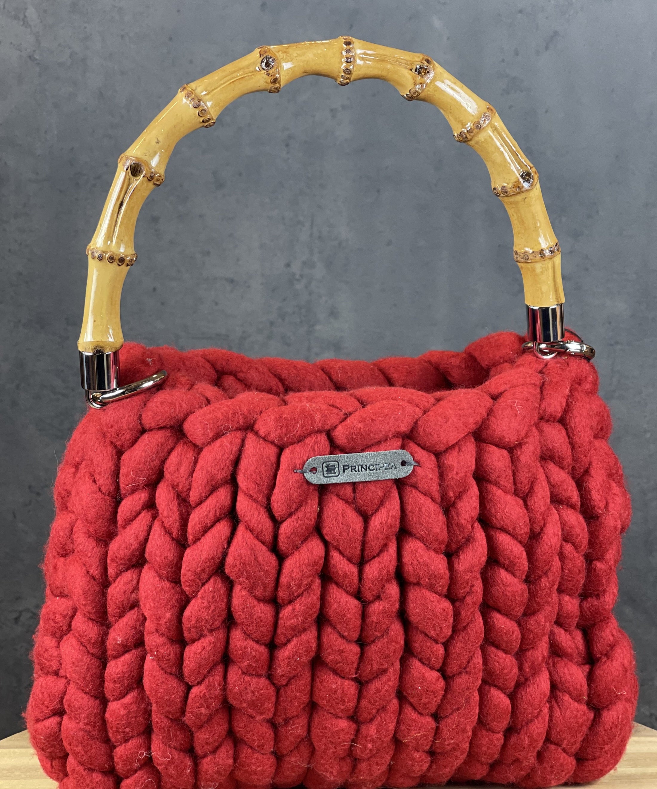 Merino-Tasche Unikat - Rot