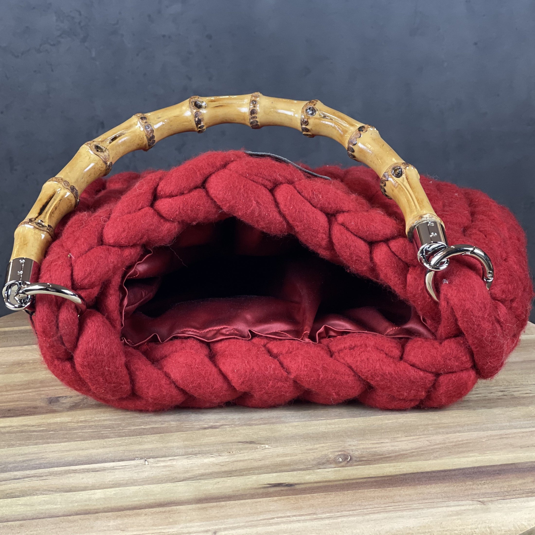 Merino-Tasche Unikat - Rot