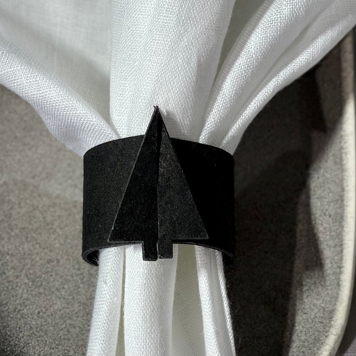 Napkin Rings 4 Pieces per Design Black
