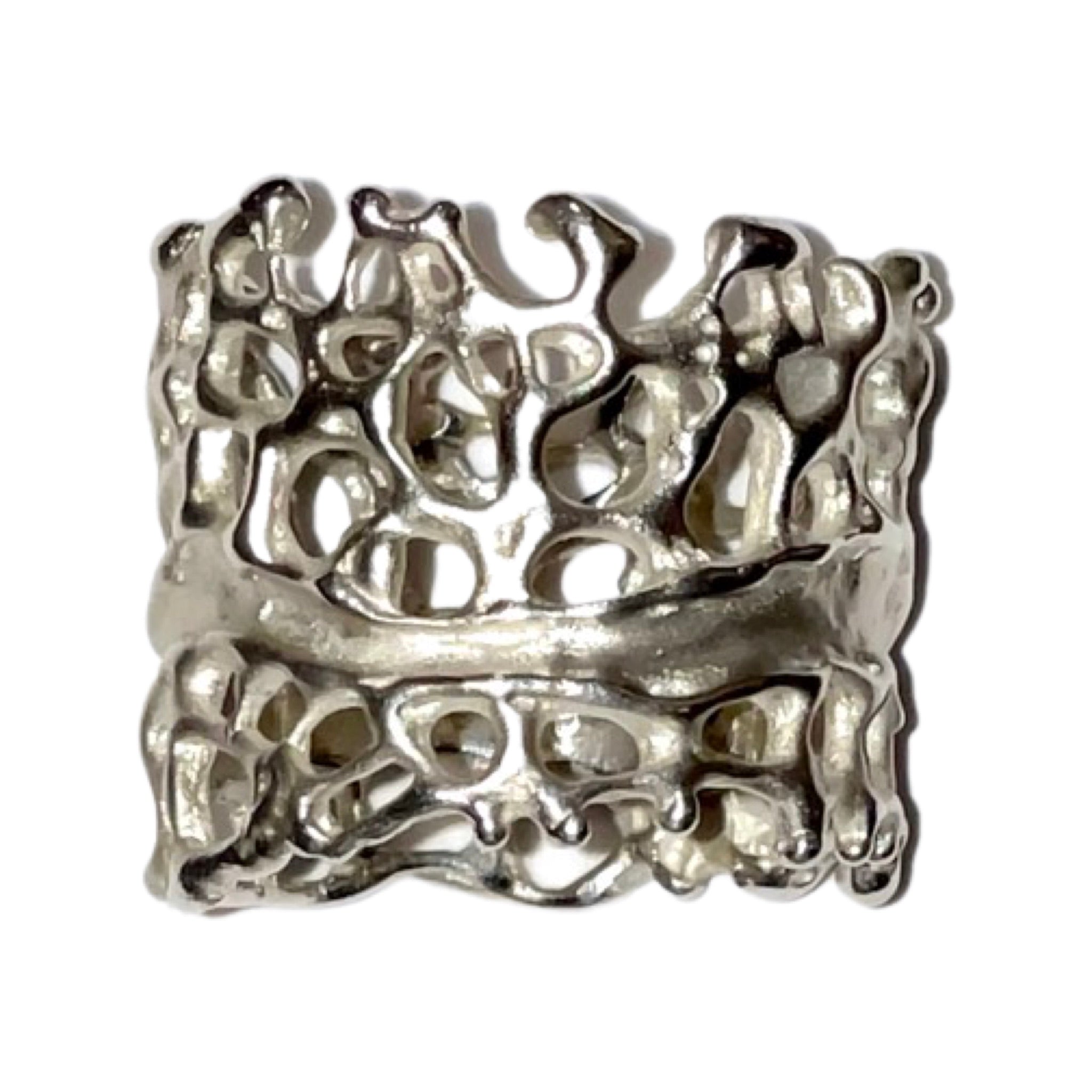Ring - Gitter abstrakt - 925er Silber