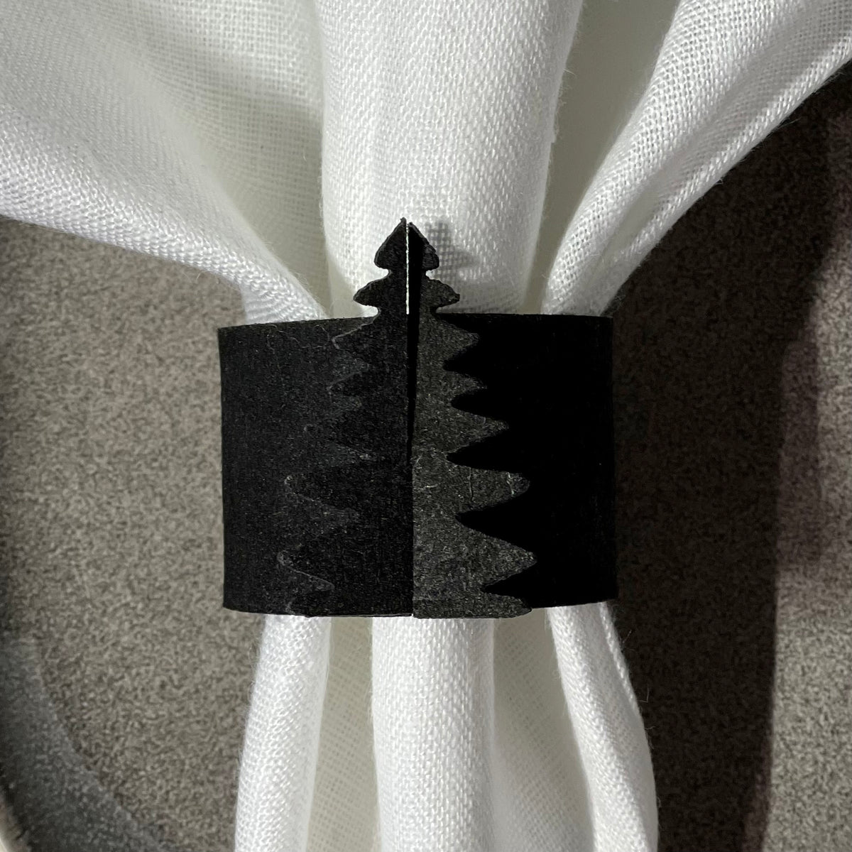 Napkin Rings 4 Pieces per Design Black