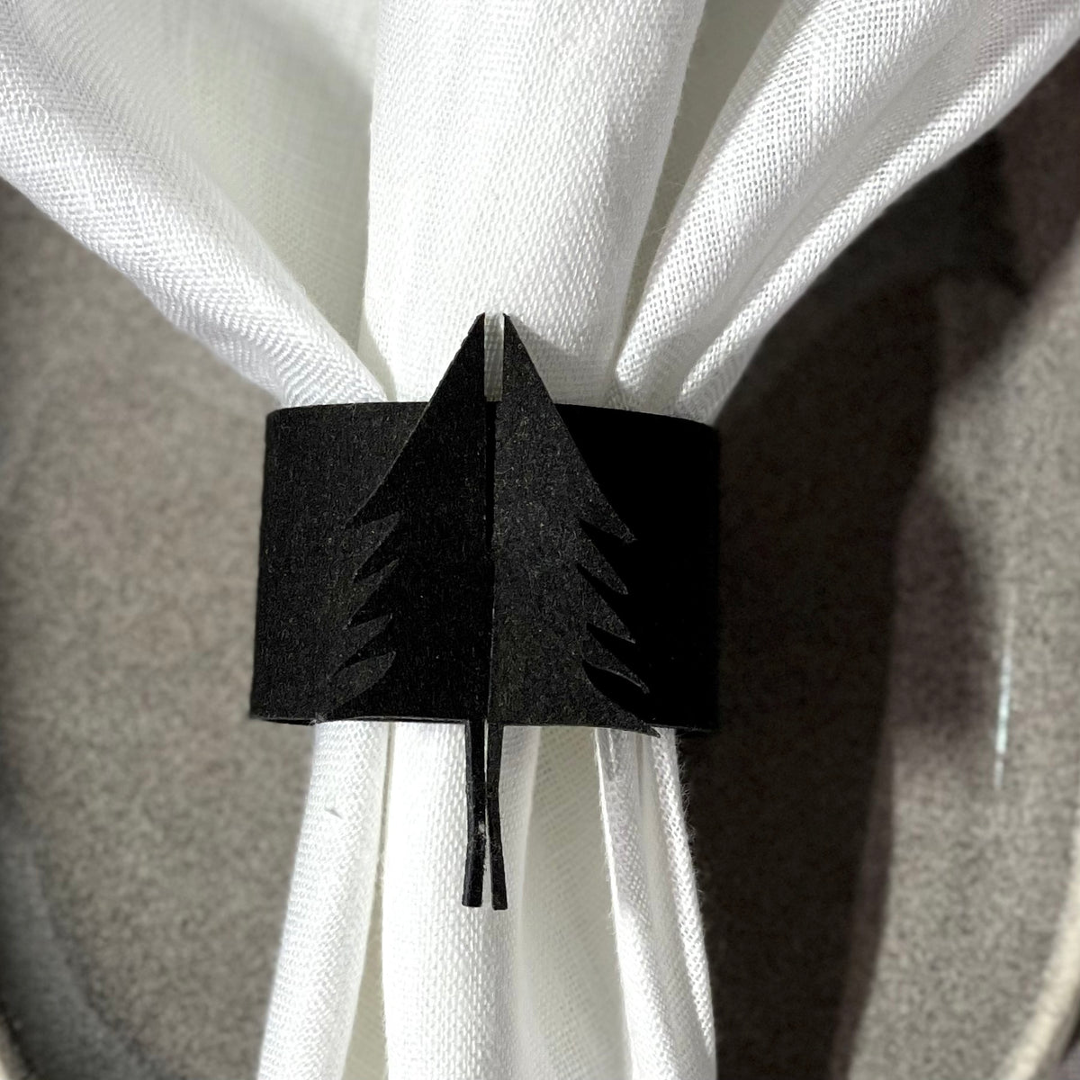 Napkin Rings 4 Pieces per Design Black