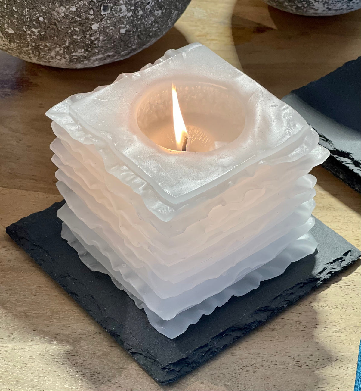 Slate Plate 15x15 cm - Food Safe Coating